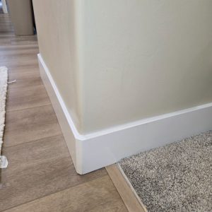 Photo of new baseboards after installation